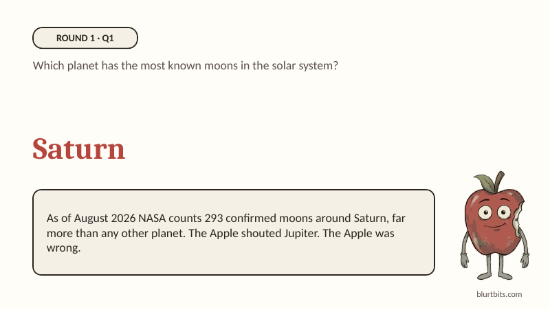 Preview of Science Quiz Night